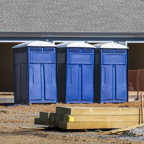 what is the expected delivery and pickup timeframe for the porta potties in Trampas